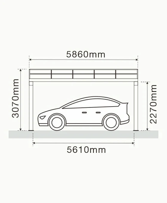 Wall Mounted Solar Carport L1