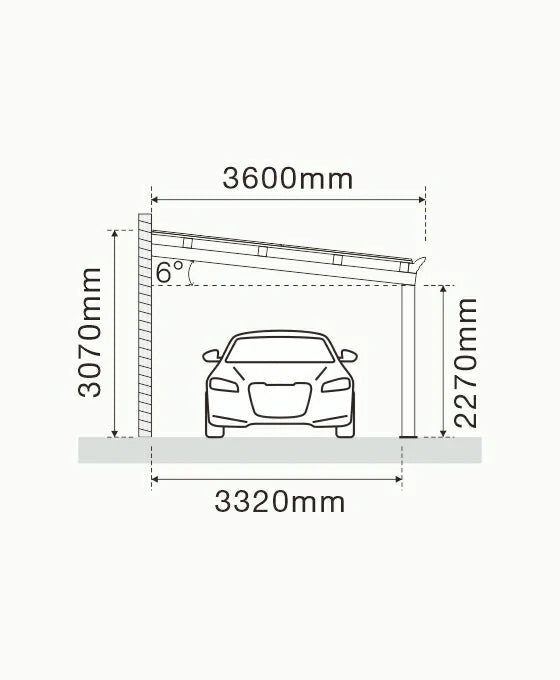 Wall Mounted Solar Carport L1